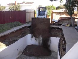 consruction durring the Pool Fill In process